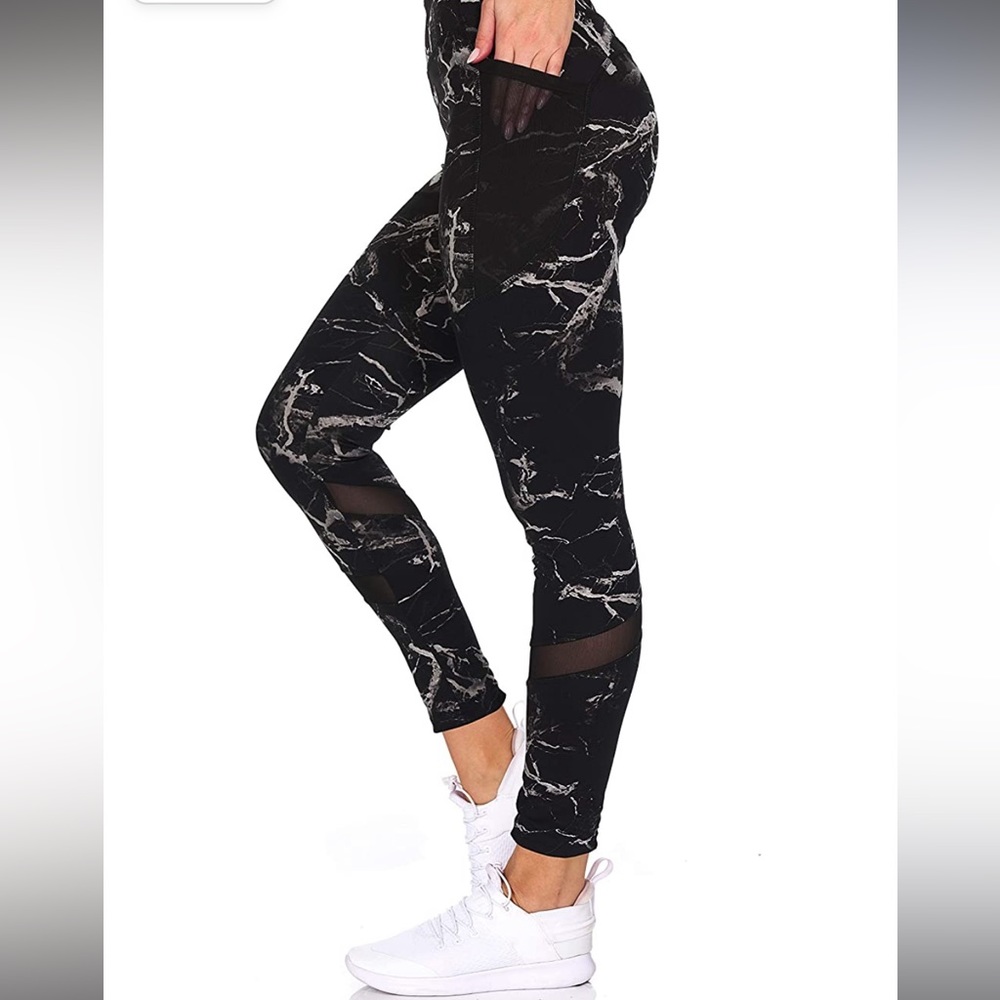 Marble Mesh Leggings Size M